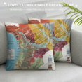 thumbnail image 3 of Orinice City Map Graphic Decorative Cushion Cover for Home Couch Living Room Sofa, Zipper Closure, All Seasons 1PC 24x24in, 3 of 5