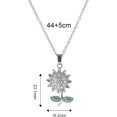 thumbnail image 4 of Sunflower Pendant Necklace with Diamonds Design Silver Exquisite Women's Jewelry with Any Occasion Platinum, 4 of 4