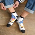thumbnail image 3 of Fuzoiu Autumn Funny Gnomes Print Adult Socks, Crew Moisture-wicking Socks, Unisex Cushion Crew Socks,Casual Sports Ankle Socks, 3 of 7