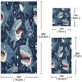 thumbnail image 3 of Cute Sharks Towels 3 Pack Bath Towels for Bathroom Set Soft Cotton Highly Absorbent Lightweight & Quickdry Towel Set 1 Bath Towel,1 Hand Towel,1 Washclothe Wash cloth, 3 of 6
