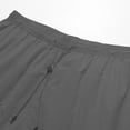 thumbnail image 6 of Men's Nylon Breathable Quick Dry Shorts, Elastic Drawstring Waist Deep Side Pockets Loose Solid Thin Fabric, Multi Occasion Casual Shorts for Beach Travel Daily | TruHer,Gray L, 6 of 8