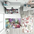 thumbnail image 3 of Designart 'Horse Over Colorful Abstract Image' Modern & Contemporary Duvet Cover Set, 3 of 4