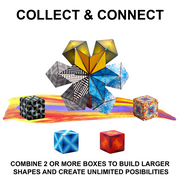 SHASHIBO Magnetic Fidget Cube That Transforms Into Over 70 Shapes, Spaced Out, 1 Pack