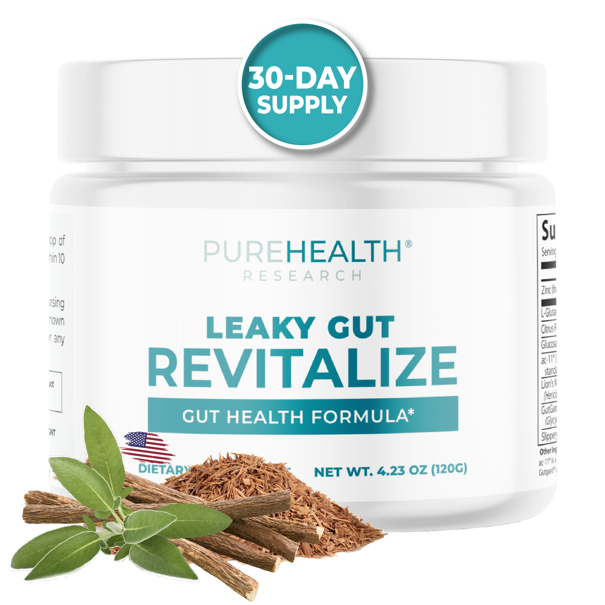 Healthy Gut Revitalizer Powder by PureHealth Research for Leaky Gut