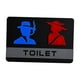 thumbnail image 1 of Letrero de acrílico para inodoro, decoración de letrero de WC, Universal, para hombres y mujeres, señalización de baño público, señalización de baño, 1 of 9