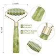 thumbnail image 4 of 4 Pack Jade Roller Facial Ridged Roller Kits Skin Roller with 2 Pieces Gua Sha Scraping Massage Tools Anti Aging and Wrinkles for Face, Eye, Neck, Body for Lymphatic Massage (Style C), 4 of 8