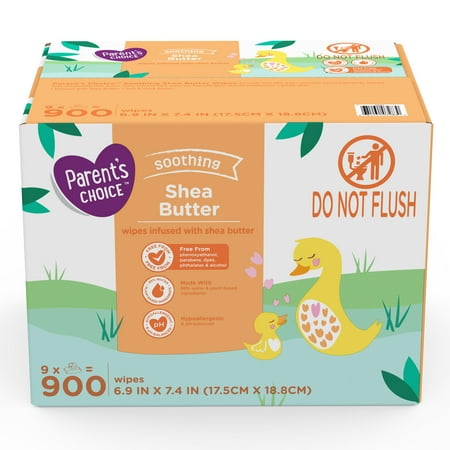 Parent's Choice Shea Butter Baby Wipes (Choose Your Count)