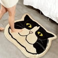 thumbnail image 2 of TIELUTT Cute Cat Bath Mat Kitty Animal Bath Rug Water Absorption Non Mat Soft Linen Throw Blanket Large Living Room Rugs Blanket for Couches and Sofas Area Rug for Kids Large Area Rug for Living Room, 2 of 8