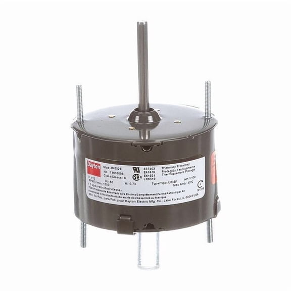 Dayton HVAC Motor,1/100 HP,1550 rpm,115V,3.3 71633698M