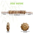 thumbnail image 2 of Wooden Massager Handheld Roller,Trigger Point Massager Stick for Fascia,Cellulite,Muscle Abdomen,Leg Back Stomach Waist Body Therapy Massager,Muscle Belly Relief Tool(12 Rotatable Rollers), 2 of 5