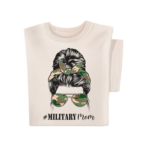 Collections Etc Military Mom Short Sleeve Graphic T-Shirt