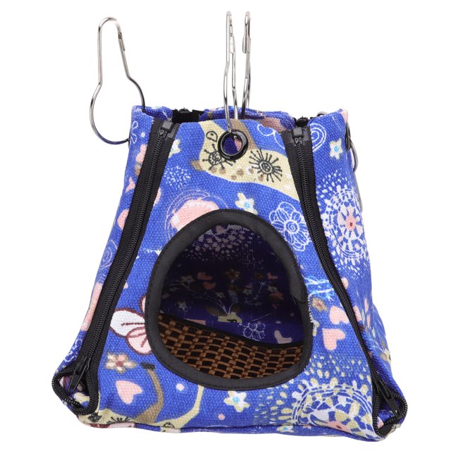 Octpeak Hanging Hamster Hammock, Small Animal Hammock Zipper Design Comfortable Opening Hole Design Elk Pattern For Indoor For Guinea Pigs For Rats