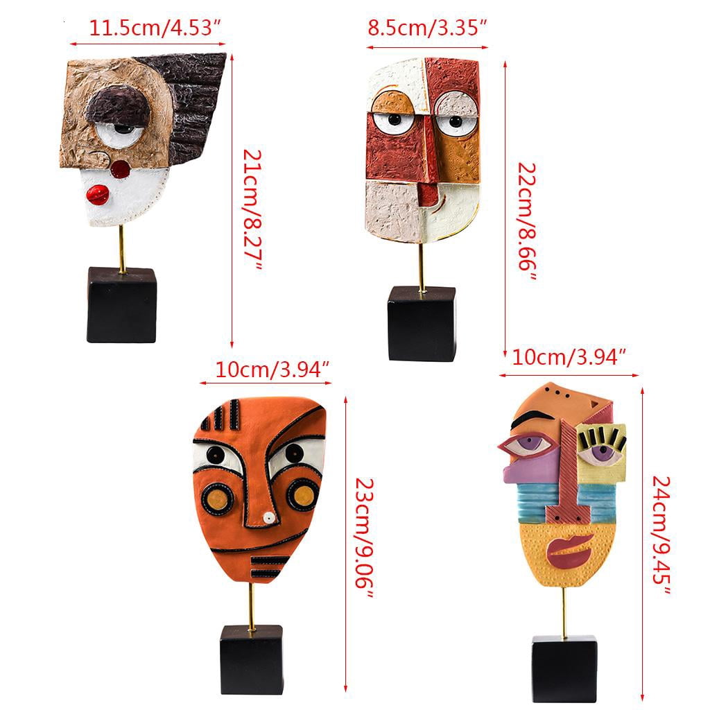 SDFGTstore Christmas Abstract Face Shape Sculpture Lawn Figurine Desktop Sculpture Statue Home Garden Yard Decor Holiday Gift