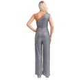 thumbnail image 2 of Xnihocha Combinaison Sans Manches pour Femmes une Épaule Robe de Soirée à Sequins Robe de Soirée Grise TTG, 2 of 7