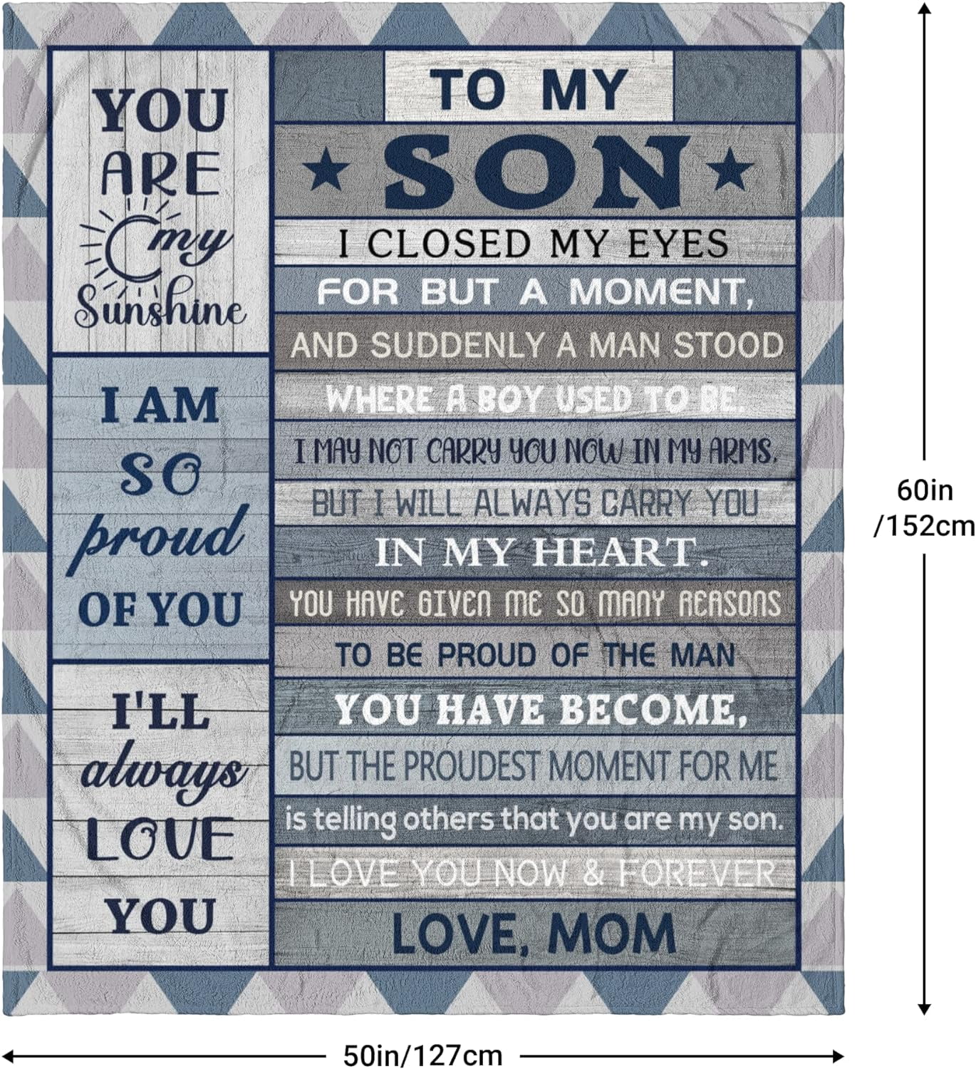 Gifts for Son, Son Gifts, Son Gifts from Mom, Gifts for Grown Son, Best Gifts for Adult Son, Birthday Gifts for Son Throw Blankets, Son Birthday Gifts, Graduation Gift Idea