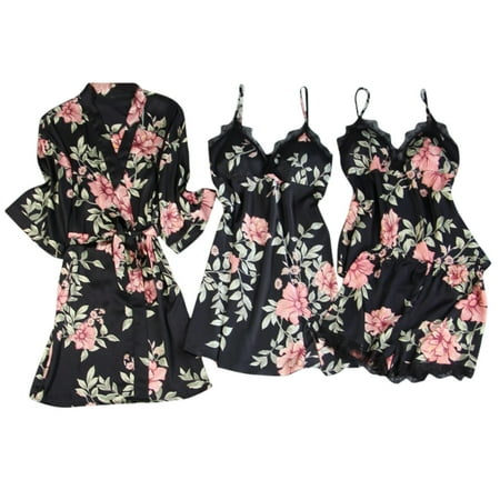 

fvwitlyh Satin Slip Dress Lace Nightdress Silk Rimless Wireless Pajamas Underwear Women Sleepwear Cop Pajamas for Women