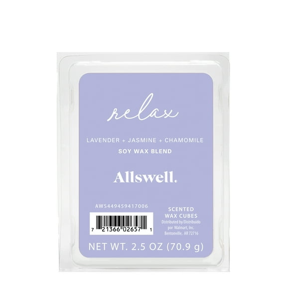 Allswell 6 Cube Wax Melts, Relax (Lavender   Jasmine   Chamomile), 2.5 oz