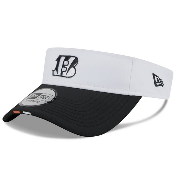 Men's New Era  White/Black Cincinnati Bengals 2025 NFL Training Camp Adjustable Visor