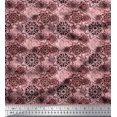 thumbnail image 1 of Soimoi Polyester Crepe Fabric Floral Mandala Print Fabric by The Yard 52 Inch Wide, 1 of 3
