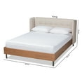 thumbnail image 2 of Baxton Studio Catarina Full Size Beige Wood Platform Bed, 2 of 10