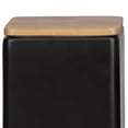 thumbnail image 2 of Benjara BM219172 Dual Tone Square Ceramic Canister with Wooden Lid, Black & Brown - Set of 2, 2 of 6
