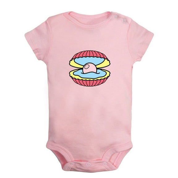 Baby Unisex Cute Rompers Newborn Baby Bodysuits Infant Jumpsuits Kids Cotton Animal Seashell & Pearl Graphic One-Piece Outfits
