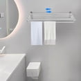 thumbnail image 2 of Stainless Steel Retractable Clothes Hanger Rack, Wall Mounted Laundry Drying Rack with 7 Drying Rods, 2 of 12