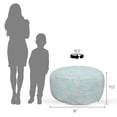thumbnail image 4 of Cartoon Pouf Cover with Zipper, Continuous Abstract Sky Pattern with Clouds and Birds, Soft Decorative Fabric Unstuffed Case, 30" W X 17.3" L, Blue Purpleblue, by Ambesonne, 4 of 5