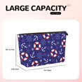 thumbnail image 4 of Makeup Bag - anchor starfish Swim ring Dark Blue Cosmetic Bag Portable Travel Toiletry Bag for Women Small Make Up Organizer Bag Zipper Pouch Travel Essentials, 4 of 8