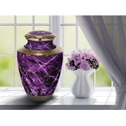 Marble Elegance Purple Urns for Cremation Ashes Large Urn XL or Small Keepsake Urns for Adult Cremation Ashes & Urns for Human Ashes for Home or Burial Cremation Urns Extra Large