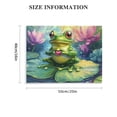 thumbnail image 2 of ZFLMY Frog Lily Pad Rainbow Art Modern Canvas Print Wall Decor 20x16in, 2 of 6