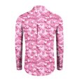 thumbnail image 3 of Fgvctg Valentine's Day Shirts for Men Long Sleeve V Neck Button Down Shirt Romantic Collared Blouses Date Day Love Heart Print Plus Size Business Casual Outfits Pink M, 3 of 4