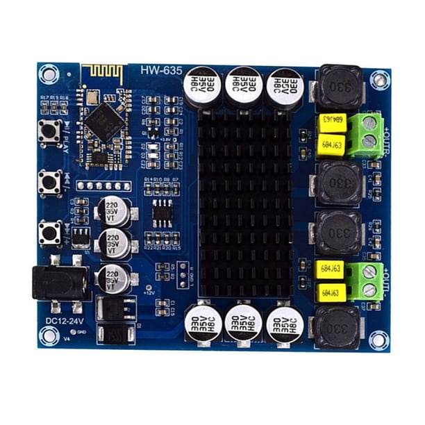 Placa de amplificador de potencia digital de 120 W de doble canal compatible con Bluetooth XH-M548