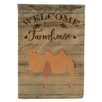 Caroline's Treasures CK6762CHF Bactrian Camel Welcome Flag Canvas House Size , Large, multicolor