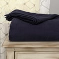 thumbnail image 2 of Metro All-Season 100% Cotton Thermal Woven Blanket Navy Blue / Full/Queen, 2 of 4