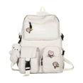 thumbnail image 1 of Mochila Escolar De Moda Multi-bolsillo Blanco, 1 of 4