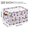 thumbnail image 4 of Yayeee Canvas Storage Basket with Handles for Shelves Fabric Bins Closet Organizer, Purple Halloween Gooses, 4 of 8