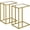 Gold - Clear Glass, variant on C-Shaped End Table, Side Table for Couch,Sofa Snack Table with Tempered Glass & Metal Frame,Small TV Tray Table for Small Space,Living Room, Bedroom, Bedside,Modern Style, Gold