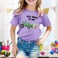 thumbnail image 2 of CAIXIA Easter Shirts Bunny Tshirt Kids Bunny Toddler Girl Shirts 2t Lightweight Crew Neck Funny Short Sleeve Toddler Girl Tops Tee Birthday Gifts Kids Clothing 3-4 Years, 2 of 4