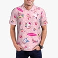 thumbnail image 2 of Lsque Sanrio Pattern Golf Shirts for Men Dry Fit Print Moisture Wicking Performance Short Sleeve Polo Shirt-Large, 2 of 7