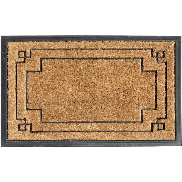 A1HC Designer HandCrafted Rubber & Coir Decorative Frame Molded Door
