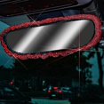 thumbnail image 1 of Bling Car Rearview Mirror Cover, Elastic Plush Bling Car Rear View Mirror Cover, Crystal Rhinestone Bling Car Interior Accessories for Women Universal Fit - Red Red, 1 of 5
