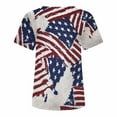 thumbnail image 5 of USSUMA Independence Day Patriotic Womens Tops Summer Loose Fit 4th of July American Flag Summer Top and Blouses Trendy Short Sleeve Shirts T-Shirt for Women Dressy Crewneck Tunic Plus, 5 of 8