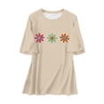 thumbnail image 4 of DHFJKG Womens Oversized Retro T Shirt Casual Short Sleeve Round Neck Drop Shoulder Floral Printed Baggy Streetwear Tshirts Beach Graphic Tee Soft Tops, 4 of 4