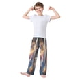 thumbnail image 3 of Boy's Pajama Pants Boys' Long Sleep Pants Children's Pajama Pants Loose Fitting Pajama Pants are Convenient to Put on and Take off XL Super Cool Colored Stars, 3 of 9