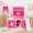 Pink+Solid Wood+Twin, variant on HMYG Twin Loft Bed with Slide and Pink Tent Tower, Pink