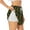 White, variant on Pineapple Print Women's Running Double Layer Shorts High Waisted with Pockets Elastic Yoga Workout Athletic Gym Sports