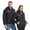Black, variant on Plus Size Men's and Women's Heated Jacket with USB Power Bank Charging Port - Winter Windproof Zip Up Coat with Carbon Fiber Heating System, 4 Zone Temperature Control