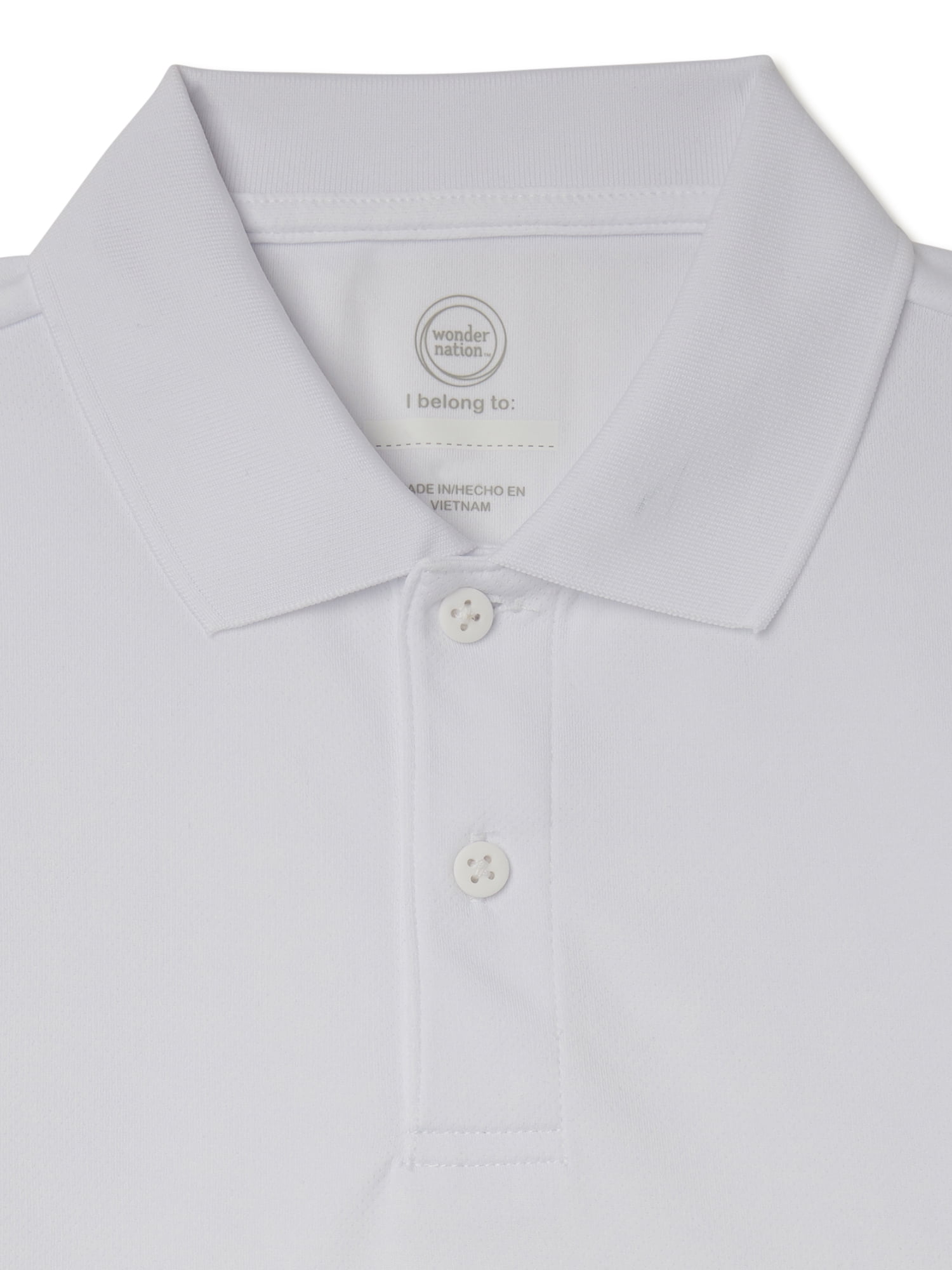 Wonder Nation Boys School Uniform Short Sleeve Performance Polo Shirt, 2-Pack, Sizes 4-18 & Husky
