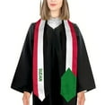 thumbnail image 3 of More design Graduation shawl Sudan Flag & United States Flag Stole Sash Honor Study Aboard International Students, 3 of 10